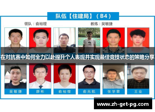 在对抗赛中如何全力以赴提升个人表现并实现最佳竞技状态的策略分享