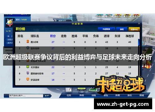 欧洲超级联赛争议背后的利益博弈与足球未来走向分析