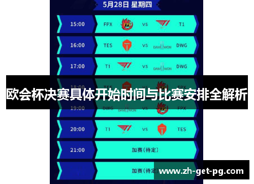 欧会杯决赛具体开始时间与比赛安排全解析 欧会杯决赛具体开始时间与比赛安排全解析