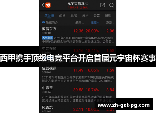西甲携手顶级电竞平台开启首届元宇宙杯赛事